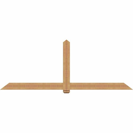 Ekena Millwork Eugene Smooth Timber Gable Bracket, Western Red Cedar, 108"W x 40"H x 3 1/2"D x 5 1/2"F, 9/12 Pitch GBW108X40X0406EUG00SWR